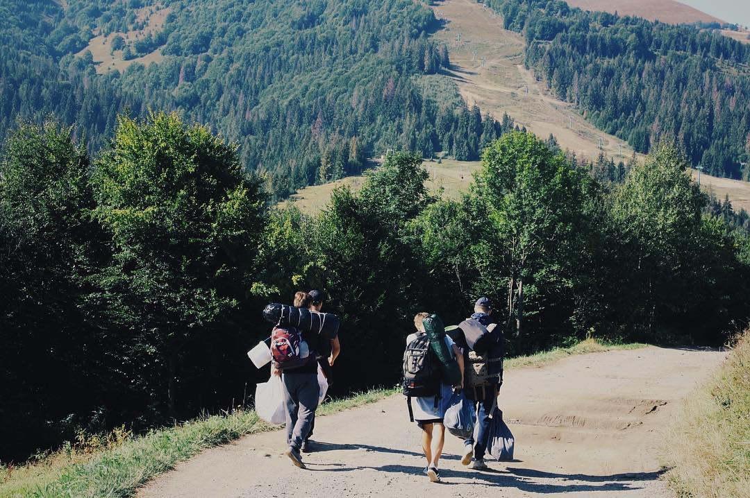 Carpathian Mountains. Hike.